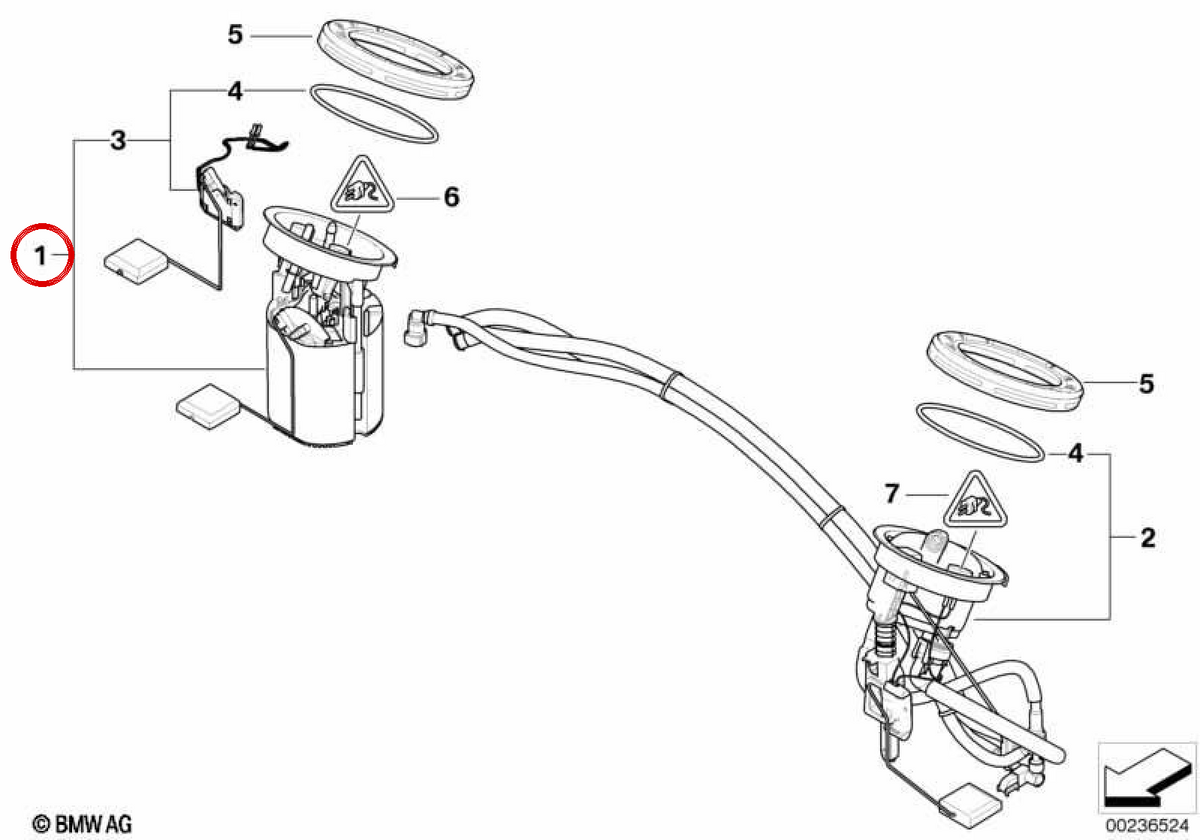 OM 16117195080 Reparaturkit für BMW E90, E91, E92, E93. Original BMW.