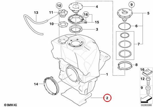 Wärmedämmung Kraftstofftank OEM 16117683594 für BMW K1200 S, K1300 S, K1200 R, K1300 R, K1200 GT und K1300 GT Motorräder. Original BMW Motorrad