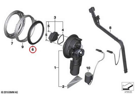 Joint OEM 16117700995 pour motos BMW R 1200 GS Adventure, R 1250 GS Adventure, R nineT, S 1000 RR, F 850 GS, C 400 GT... et plus. Original BMW Motorrad.