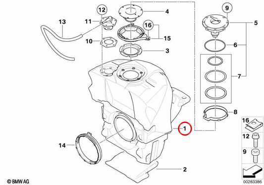 OEM-Kraftstofftank 16117711998 für BMW K1200 S und K1300 S Motorräder. Original BMW Motorrad