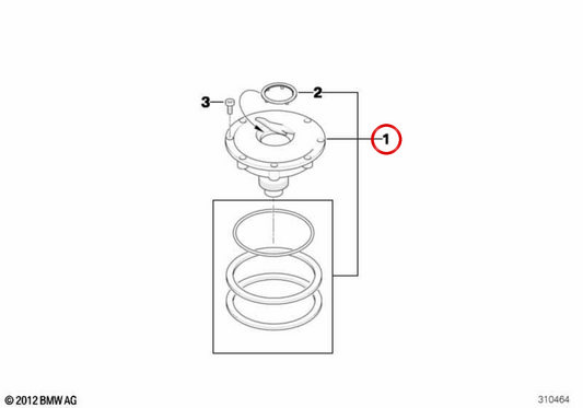 Bouche de dépôt OEM 16118541815 pour BMW Motorrad R1200RT, R900RT (K26). BMW original Motorrad.