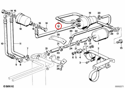 PUBLE DEL COMBUSTO OEM 1612111888 per BMW E21. BMW originale.
