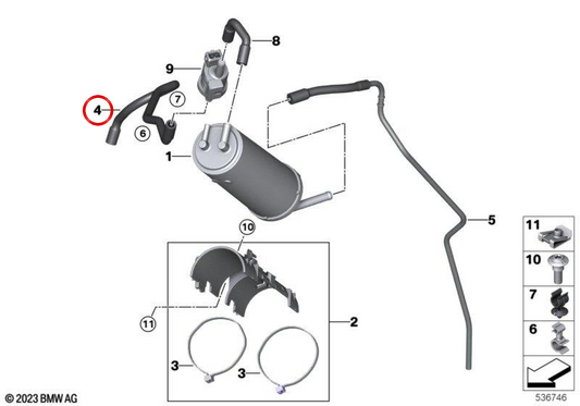OEM Flexible Rohr 16131541773 für BMW R 1300 GS Motorcycles (K61), R 1300 GS -Abenteuer (K62). Originaler BMW Motorrad.
