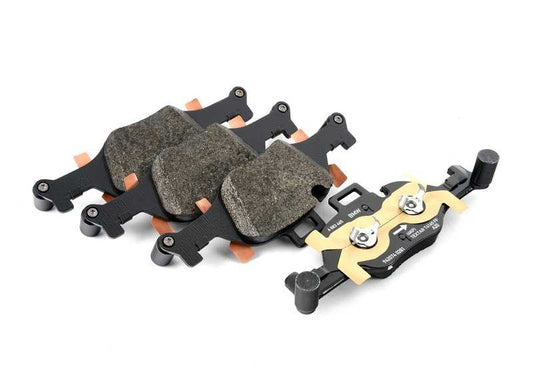Kit de reparación pastillas de freno sin amianto OEM 34116883469 para BMW G30, G31, G32, G11, G12, G01, G02, G05, G06. Original BMW.