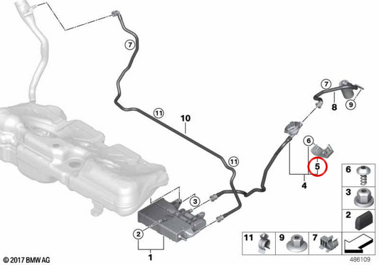 Soporte OEM 16137332358 para MINI F56, F55, Clubman F54, Cabrio F57, Countryman F60 y más. Original MINI.