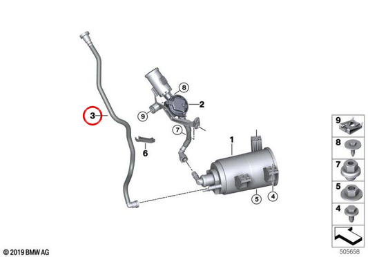 OEM 1613743120 Lüftungsrohr für BMW F93, G16. Original BMW.