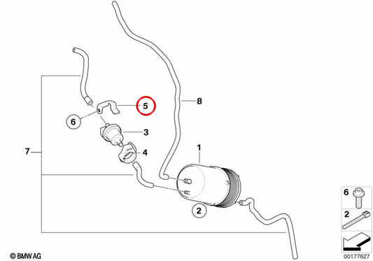Angolare di supporto ventilazione carburante OEM 16137696295 per moto BMW K1200 S, K1300 S, K1200 R, K1300 R, K1200 GT, K1300 GT… e altro. Originale BMW Motorrad.