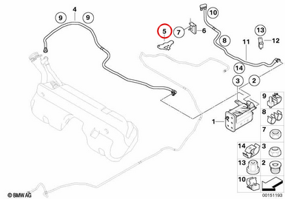 Support de fixation OEM 16137833029 pour BMW E85, E86. BMW d'origine.