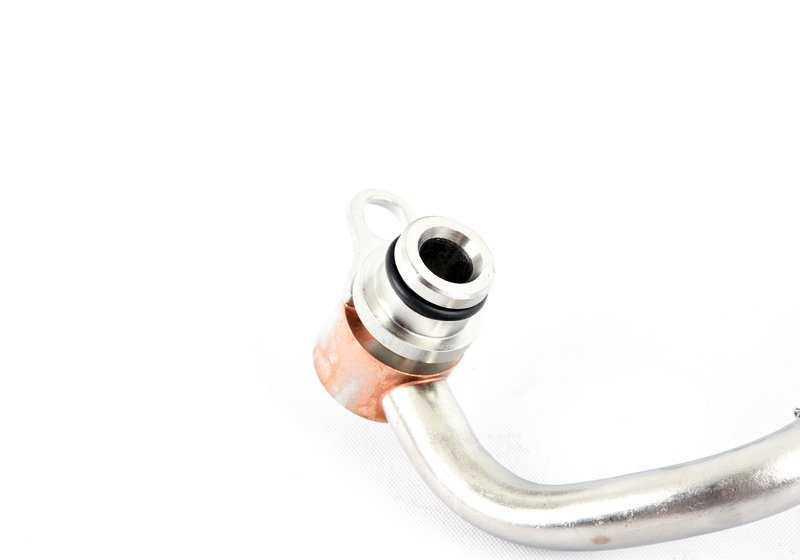 Tubo de retorno refrigeración del turbo OEM 11537558900 para BMW E82, E88, E90, E90N, E91, E91N, E92, E92N, E93, E93N, E60N, E61N, F01, F02, E71, E89. Original BMW.