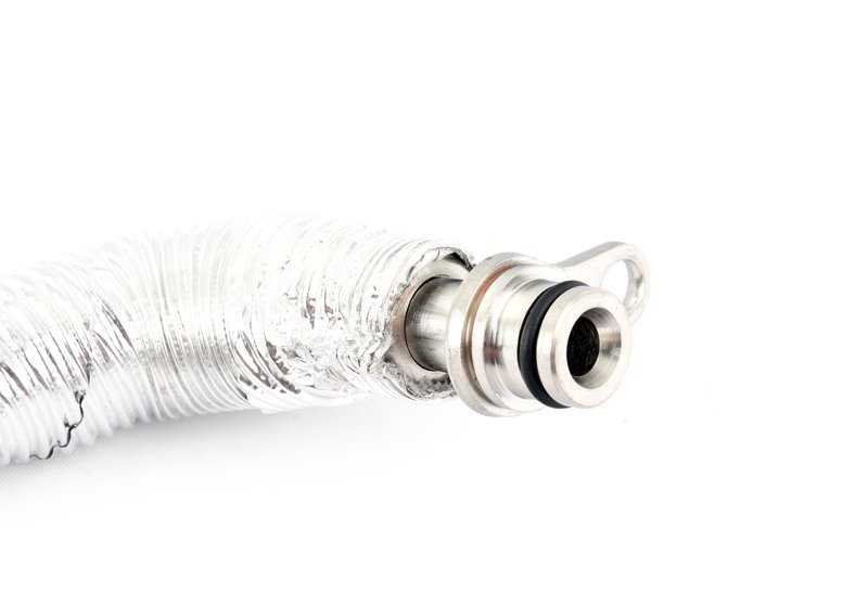 Tubo de retorno refrigeración del turbo OEM 11537558900 para BMW E82, E88, E90, E90N, E91, E91N, E92, E92N, E93, E93N, E60N, E61N, F01, F02, E71, E89. Original BMW.