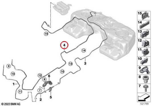 OEM sweep air pipe 16139896455 for BMW X5 (G05), X6 (G06) and more. Original BMW.