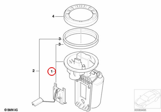 Kraftstoffpumpe mit Füllstandsensor OEM 16146765121 für MINI Cooper S R52, R53 und JCW GP. Originaler MINI.