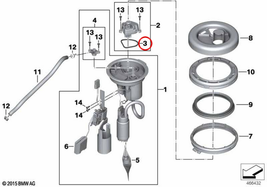 Guarnizione sagomata OEM 16147722876 per moto BMW R1200GS, R1200GS Adventure, R1200RT, R1200R, R1200ST, R1200S, K1200S, K1300S, S1000RR, F800GS, F700GS… e altre. Originale BMW Motorrad.