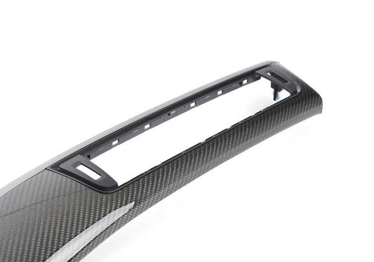 Embellecedor salpicadero carbono negro derecha OEM 51458057629 para BMW F80, F82, F83. Original BMW.