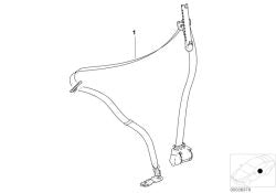 Cintura di sicurezza anteriore sinistra OEM 72117030991 per BMW X5 E53 (1998-2006). BMW originale.
