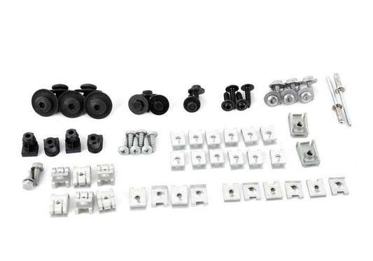 Kit de soportes para paragolpes delantero OEM 51112410275 para BMW X3 E83 (todos los modelos: 2.0d, 2.0i, 2.5i, 3.0d). Compatibles con versiones manuales y automáticas. Original BMW.