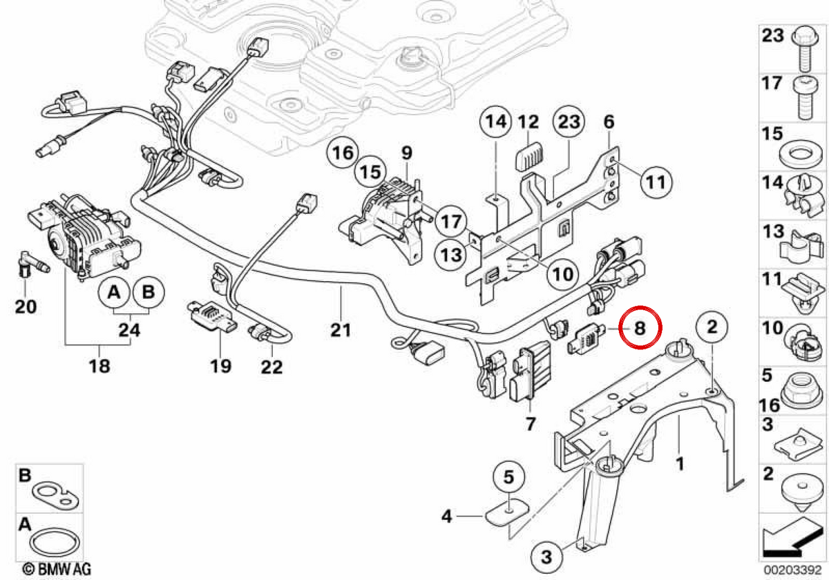 OEM EVALUATION UNIT 16197204753 for BMW E90, E70, E71. Original BMW.