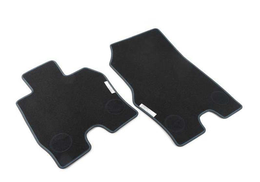 Ensemble de tapis en velours avec garniture en cuir OEM 51477408649 pour BMW i8 (I12). BMW d'origine.