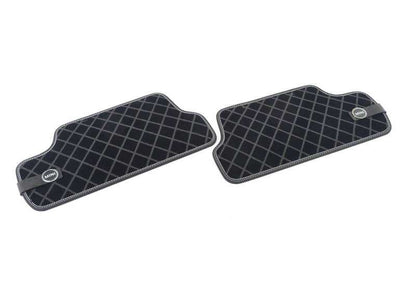 Alfombrillas traseras tejido Essential Black OEM 51472411344 para MINI Cabrio F57, F57 LCI, F67. Original MINI.