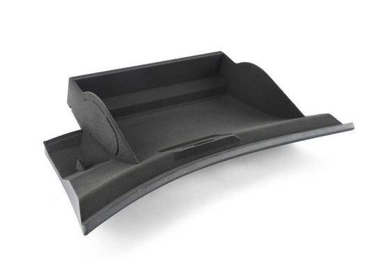 Guantero negro OEM 51167141612 para BMW Serie 3 E46 (320i, 323i, 323Ci) con motor M52/M54. Modelos compatibles con cambio manual y automático. Original BMW.