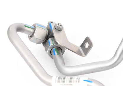 Tubería de retorno OEM 32416783848 para BMW X5 E70 3.0si (producción 2007-2010). Repuesto original BMW, parte del sistema de dirección hidráulica.