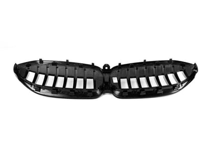 Grille avant M Performance Shadow Line OEM 51138072086 pour BMW G20, G21, G28 avec caméra frontale et assistant de parking plus. Finition noire brillante. BMW d'origine.