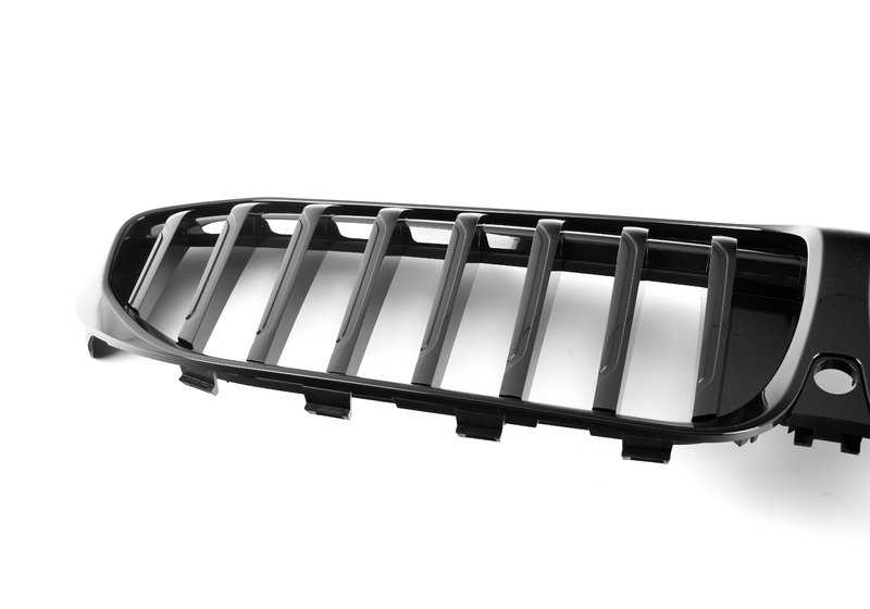 Grille avant M Performance Shadow Line OEM 51138072086 pour BMW G20, G21, G28 avec caméra frontale et assistant de parking plus. Finition noire brillante. BMW d'origine.