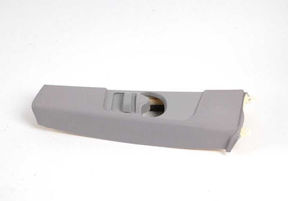 Paramento columna A izquierda superior ITS OEM 51437065361 para BMW E46 316Ci, 318i, 320i, 325i, 330i... y más. Color HELLGRAU. Original BMW.