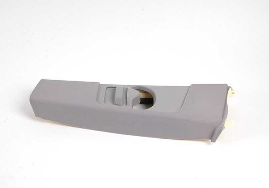 Paramento columna A izquierda superior ITS OEM 51437065361 para BMW E46 316Ci, 318i, 320i, 325i, 330i... y más. Color HELLGRAU. Original BMW.