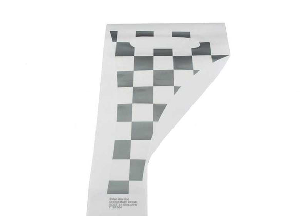 Lámina adhesiva derivabrisas lateral OEM 51147168904 para MINI R50, R53. Original MINI.