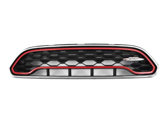 Rejilla decorativa capó delantero JCW RED OEM 51137470512 para MINI Countryman F60 (2017-2020). Original MINI.
