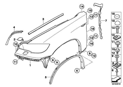 Cubre Paso Rueda Para Bmw E71 E72 . Original Recambios