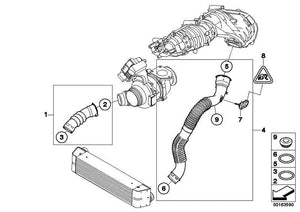 Linea Di Ricarica Aria Per Bmw X3 E83. BMW originale. Pezzi di ricambio