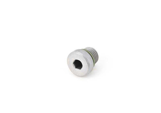 Tornillo de drenaje con arandela OEM 24117552350 para BMW E36, E46, E90, E91, E92, E93, E34, E39, E60, E61, E63, E64, E32, E38, E65, E66, F01, F02, E31, E83, E53, E70, E71, E85. Original BMW.