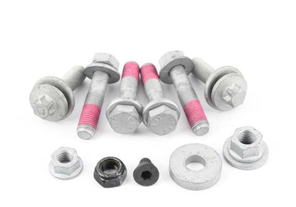 Kit de servicio rodamiento de rueda OEM 31222326578 para BMW E39. Incluye tornillos, tuercas y rodamiento delantero. Original BMW.