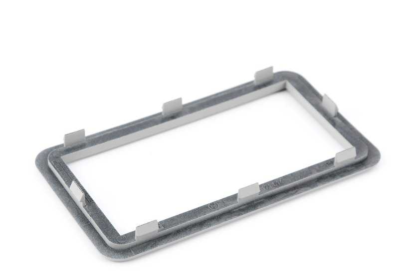 Marco soporte manos libres OEM 51448174704 para BMW E46, E39 y E38. Color gris claro. Original BMW.