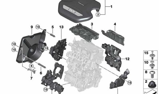 Soporte OEM 11148580378 para MINI F56, F55, Clubman F54, Countryman F60, BMW 1' F40, 2' F44... y más. Original MINI.