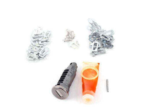 Kit de reparación cerradura puerta izquierda OEM 51218124293 para BMW E31 {840Ci, 840i, 850CSi}. Original BMW.