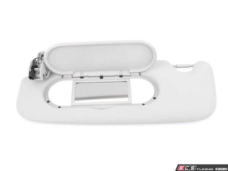 Parasol izquierdo con etiqueta Satellite Grey OEM 51167382107 para MINI F55, F56, F56 BEV, F56 LCI, F56 BEV LCI, F65. Original MINI.