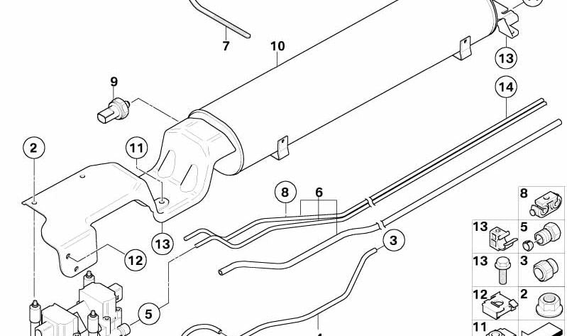 Sensor de presión de suspensión neumática OEM 37146756263 para BMW X5 E53. Original BMW.