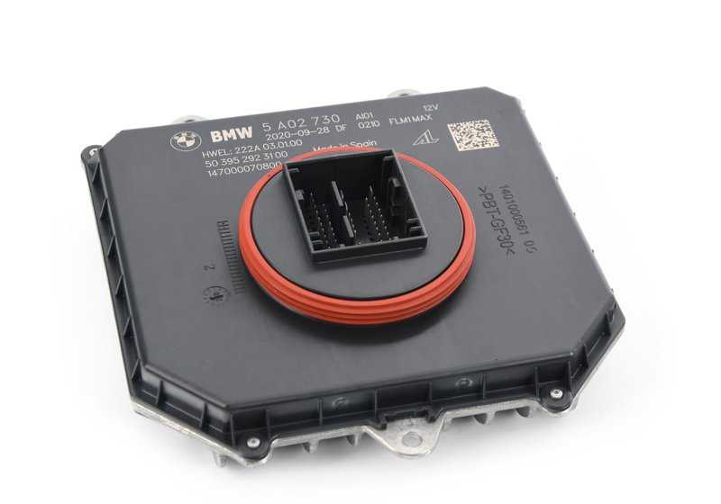 Módulo de control de luces delanteras OEM 63115A02730 para BMW F90, G30, G31, G38, G32, G11, G12, G01, G08, F97, G02, F98. Original BMW.