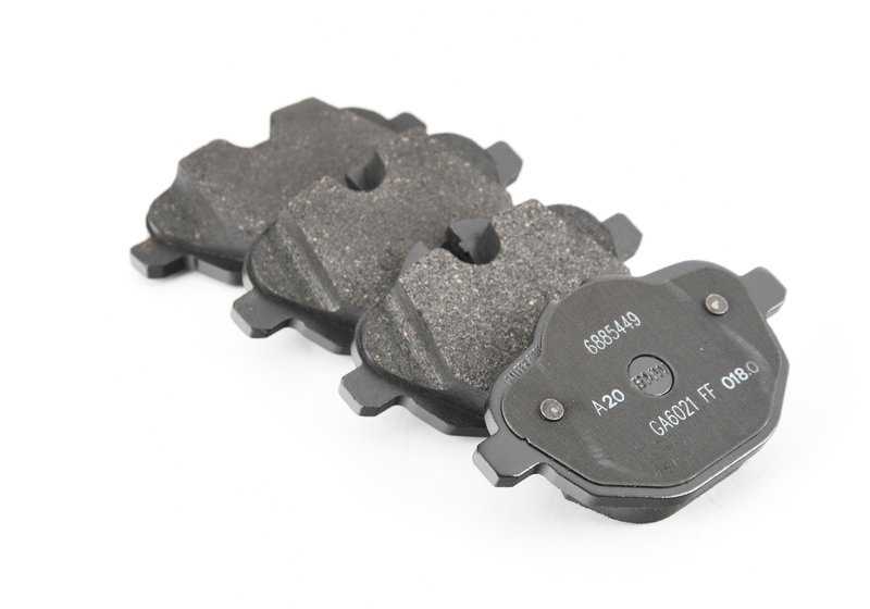 OEM 34216885451 rear brake pad set for BMW G30, G31, G38, G32, G11, G12, G01, G08, G02, G05, G06. Original BMW.