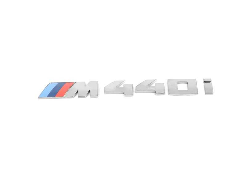 Emblema trasero "M440i" OEM 51148058102 para BMW G22 y G23 {420i, M440i, M440i xDrive}. Original BMW.