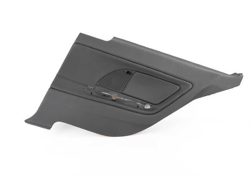 Panel lateral trasero derecho OEM 51437890780 para BMW E46. Color negro. Pieza original BMW.