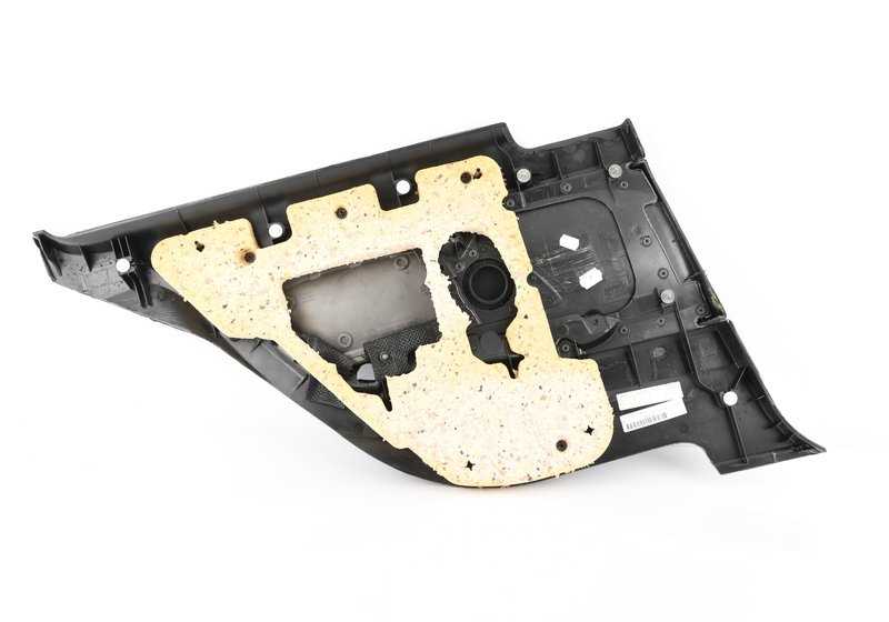 Panel lateral trasero derecho OEM 51437890780 para BMW E46. Color negro. Pieza original BMW.