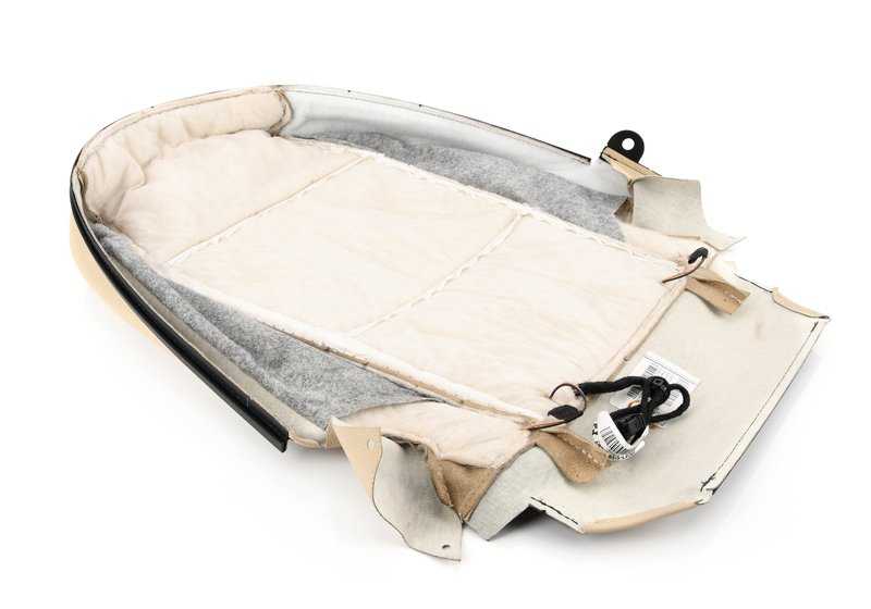 Left leather seat beige OEM 52107253711 for BMW E93 318i, 320d, 320i. Original BMW.