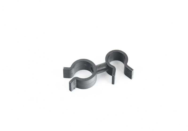 Hose support for BMW E87N, F20N, F21N, F22, F23, E46, E90, E91, E92, E93, F30, F31, F34, F32, F33, F36, E60N, F10N, F11N, E83N, F25, F26, E53 , E70, F15, E71 (OEM 16122229468). Original BMW