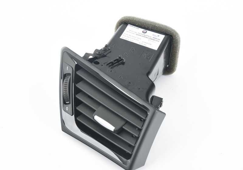 Rejilla de ventilación frontal derecha OEM 64229258363 para BMW X1 E84 (sDrive16d, sDrive16i, sDrive18d, sDrive18i). Compatible con modelos de 2009 a 2015. Recambio original BMW.