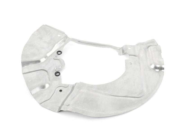 Chapa protectora de freno izquierda OEM 34116767647 para BMW Serie 5 E60, E60 LCI, E61, E61 LCI. Original BMW.