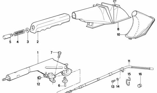 OEM Handbrake Lever 34411156292 for BMW E34. Genuine BMW